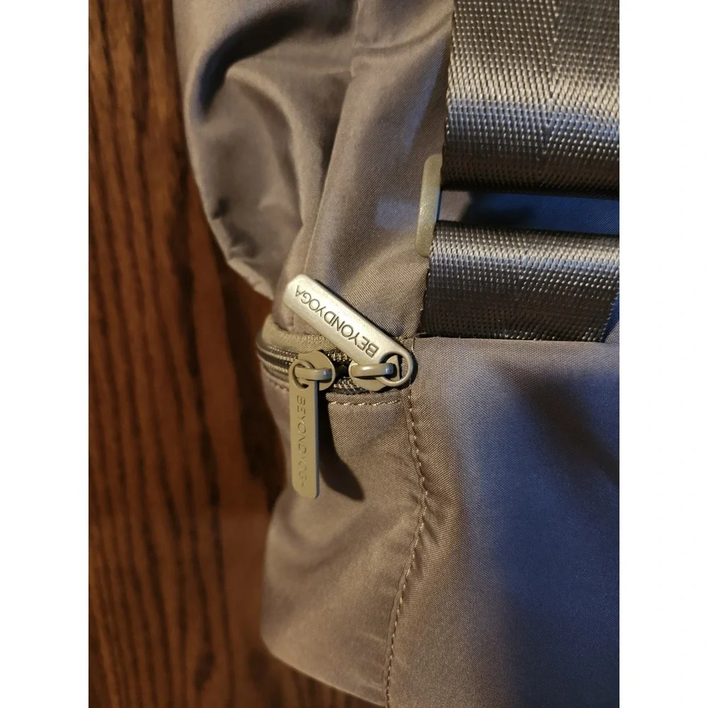 Beyond Yoga Convertible Gym Bag Backpack in Birch Color Taupe
